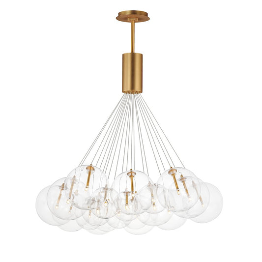 ET2 Lighting Burst 20 Light Multi-Light Pendant, Gold/Clear - E25088-18GLD