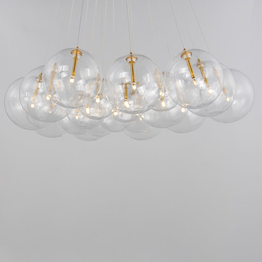 20 Light Multi Light Pendant, Gold