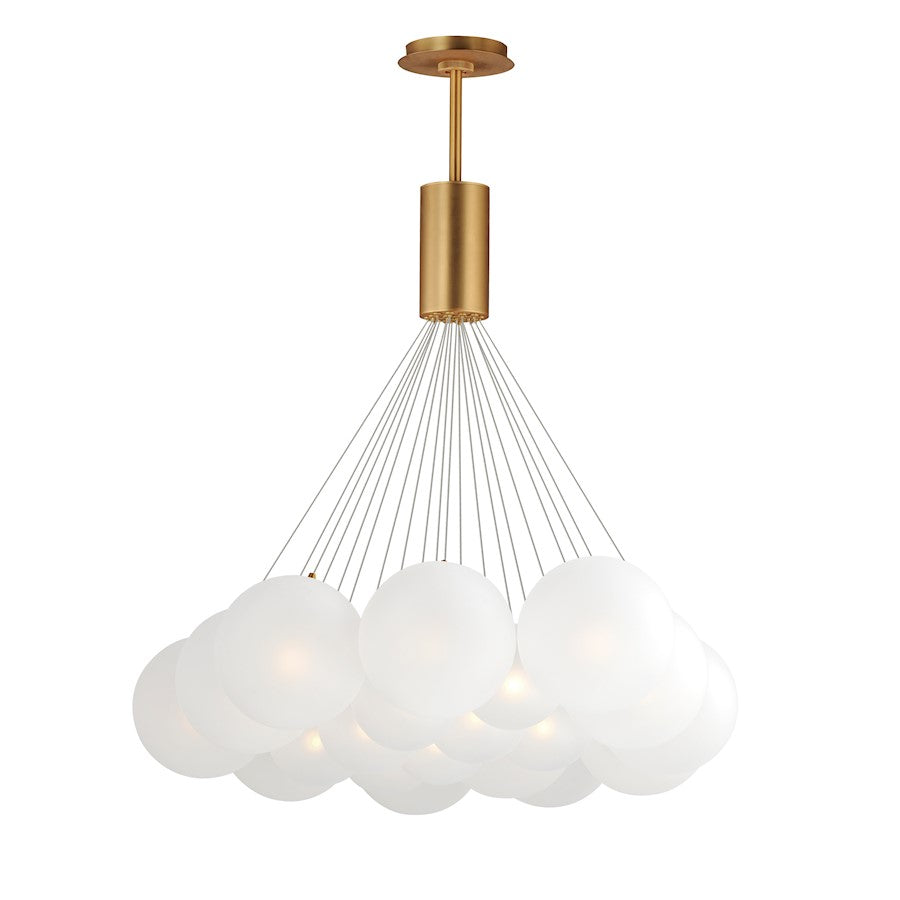 ET2 Lighting Burst 20Lt Multi-Lt Pendant, Gold/Translucent Frost - E25088-54GLD