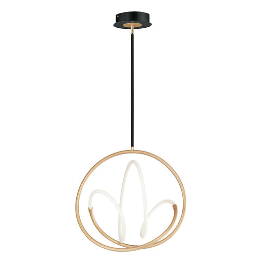 ET2 Lighting Mobius 24" LED 1-Light Pendant, Black/Gold - E25094-01BKGLD