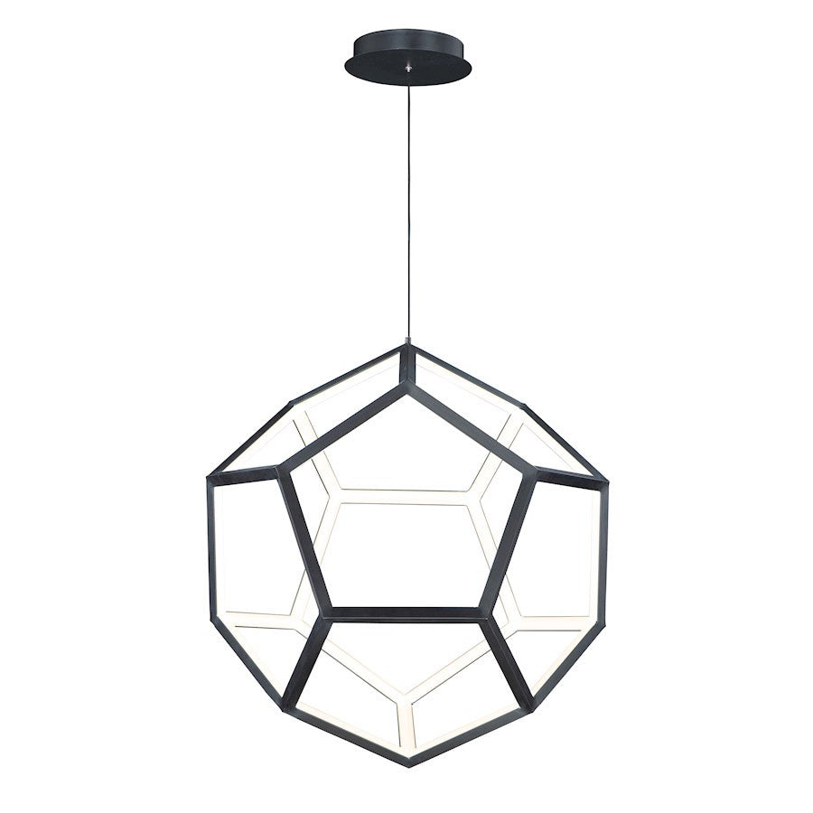 1 Light Pendant, Black