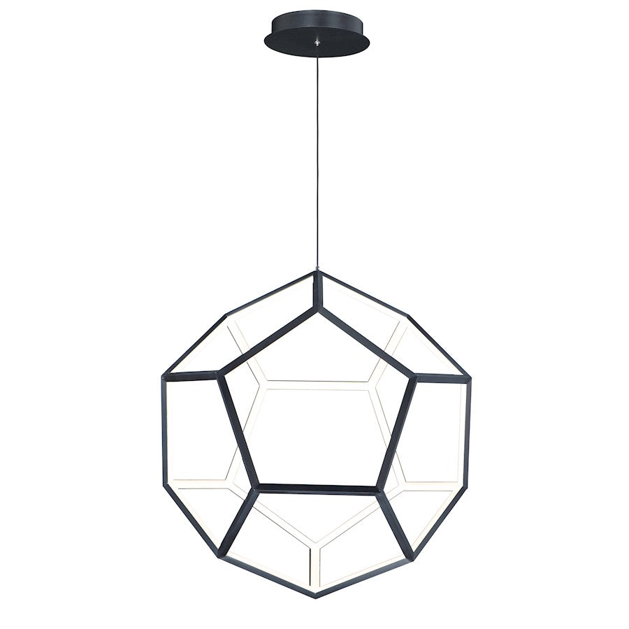 1 Light Pendant, Black