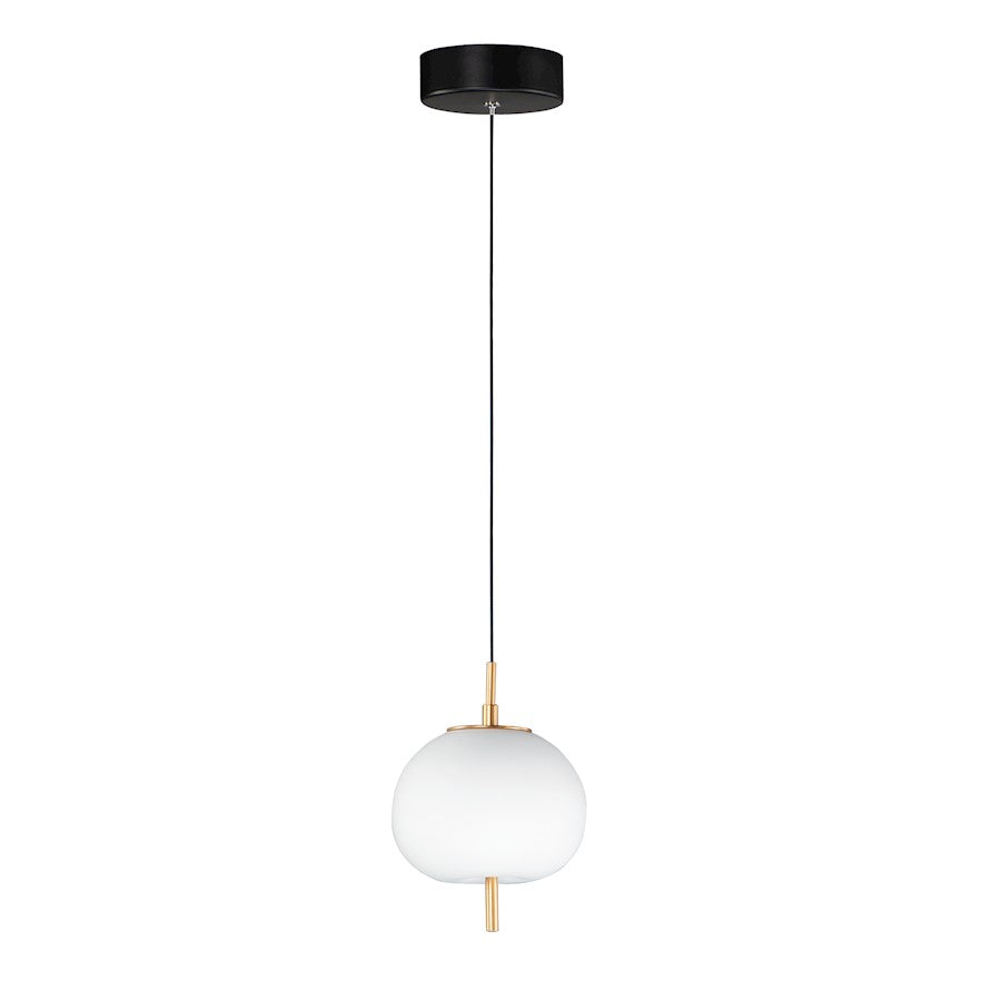 1 Light Pendant, Black/Gold