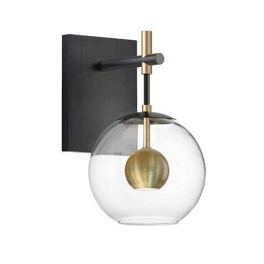 ET2 Lighting Nucleus 1-Light Sconce, Black/Natural Aged Brass - E25151-BKNAB