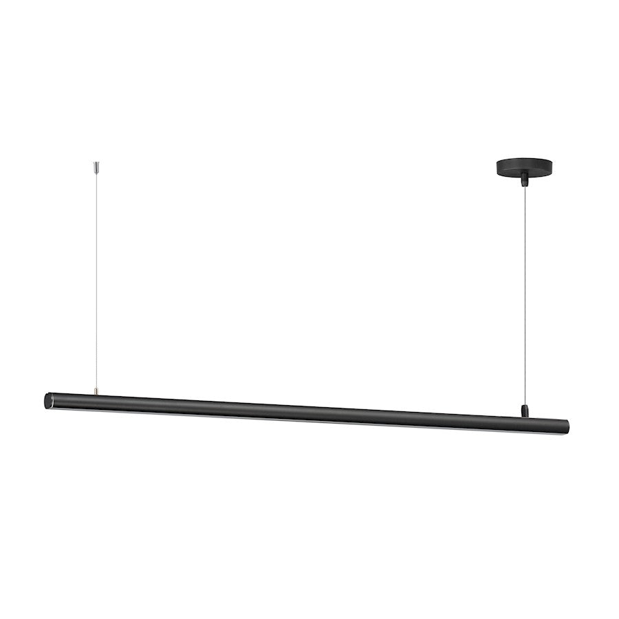 ET2 Lighting Continuum 1 Light 48" Linear Pendant, Black/Frosted - E26004-90BK