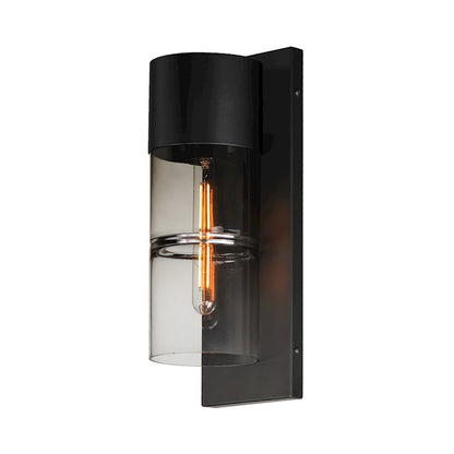 ET2 Lighting Smokestack 1Lt 16.8" LED Outdoor Wall, Black/Smoke - E26144-142BK