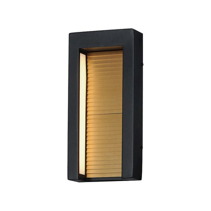 ET2 Lighting Alcove Med. 2 Light LED Outdoor Wall Sconce, BK/Gold - E30104-BKGLD