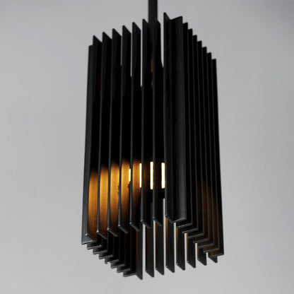 2 Light LED Outdoor Pendant, Black