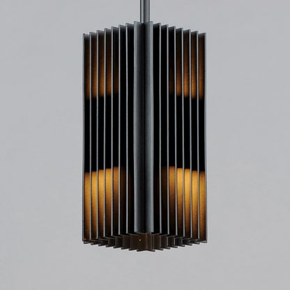 2 Light LED Outdoor Pendant, Black