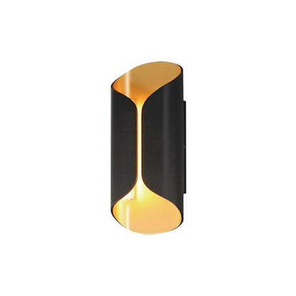 ET2 Lighting Folio 2 Light 14" LED Outdoor Wall Mount, Black/Gold - E30152-BKGLD