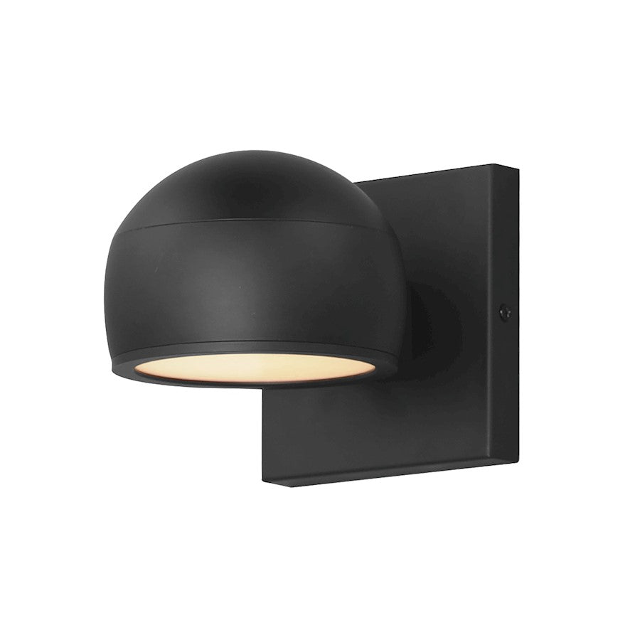 ET2 Lighting Modular Dome 1 Light LED Outdoor Sconce, Black - E30164-BK