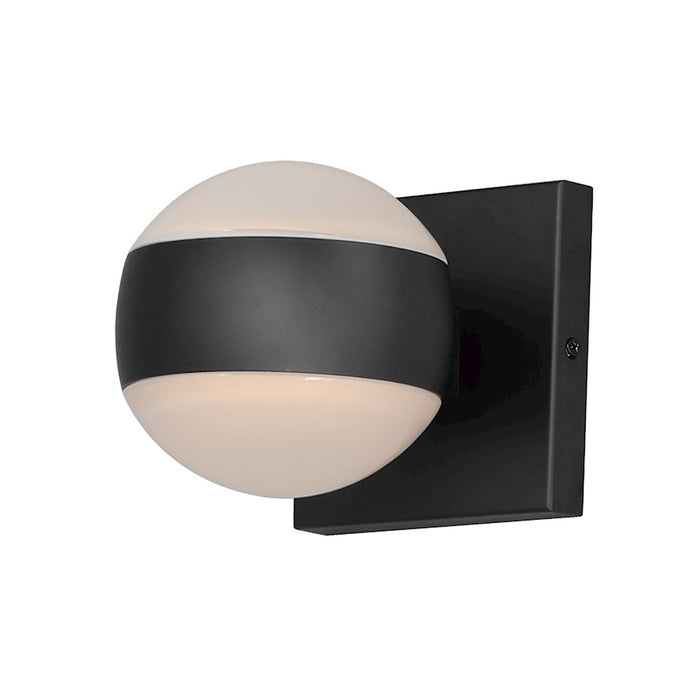 ET2 Lighting Modular Globe 2 Light LED Outdoor Sconce, BK/CL/WH - E30175-10BK