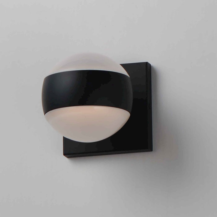 ET2 Lighting Modular Globe LED Outdoor Sconce, Black/Clear/White
