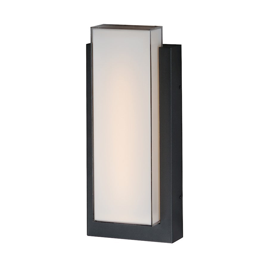 ET2 Lighting Tower Med. LED 1 Light Outdoor Wall Sconce, BK/WH - E30184-01BK