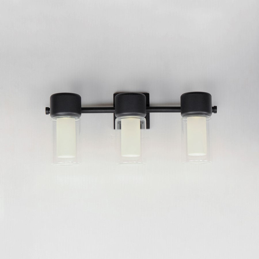 3 Light Bathroom Vanity Light, Black