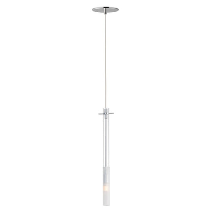 ET2 Lighting Pipette 1 Light 18" Pendant, Chrome/Clear/Frosted - E31092-93PC