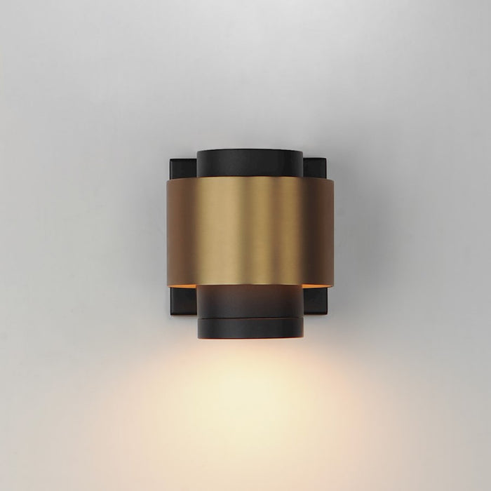ET2 Lighting Reveal 2Lt 5.25" LED Outdoor Wall Mount, Black/Gold