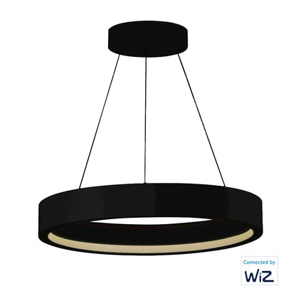 ET2 Lighting iCorona 1 Light 28" LED Pendant, Black - E35104-BK