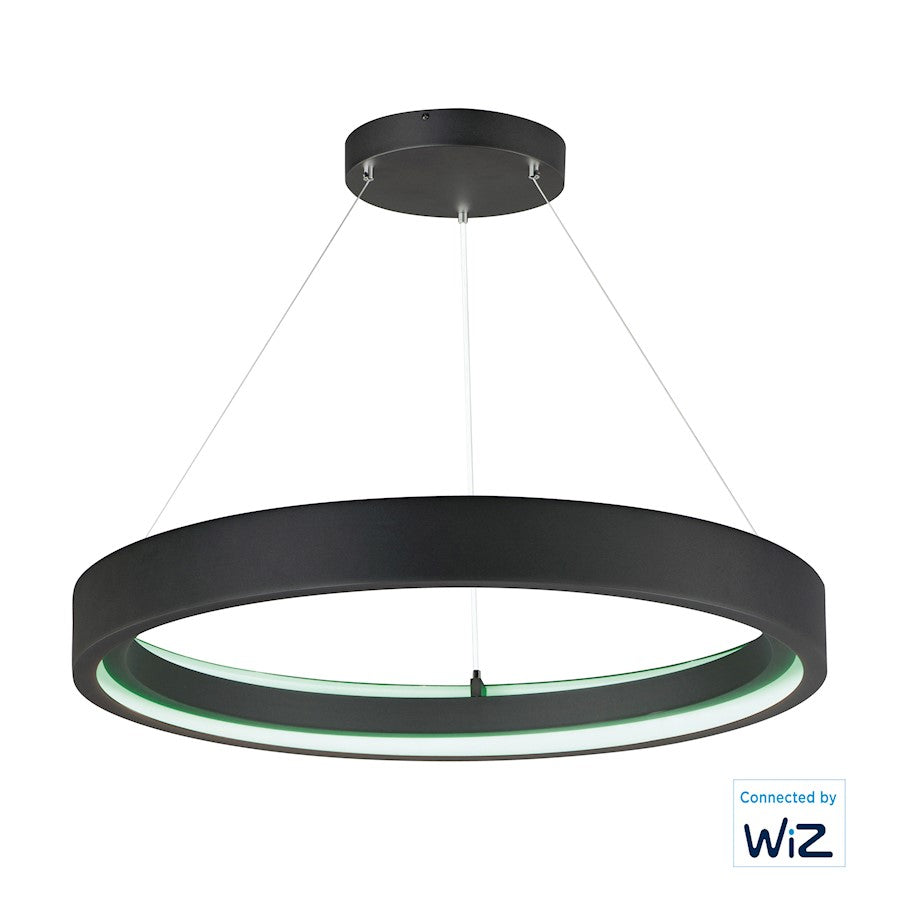 ET2 Lighting iCorona 1 Light 36" LED Pendant, Black - E35106-BK