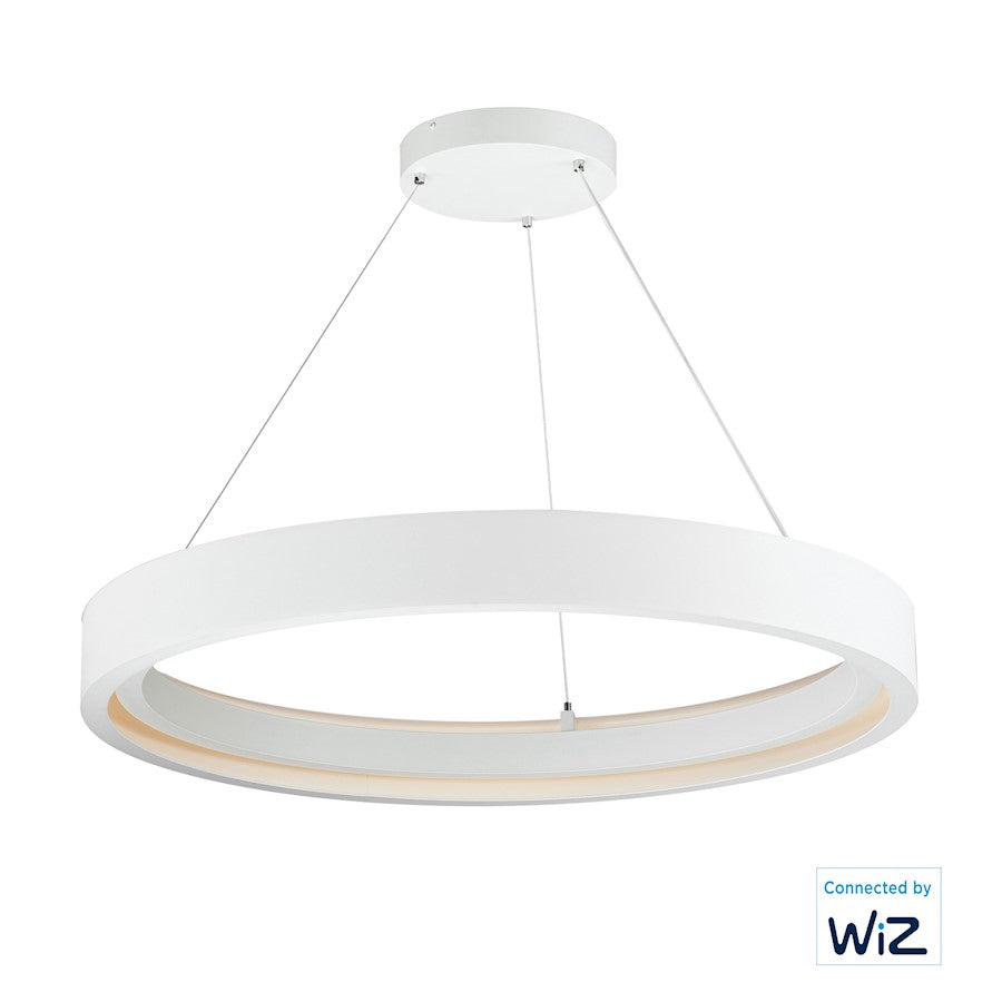 ET2 Lighting iCorona 1 Light 36" LED Pendant, Matte White - E35106-MW