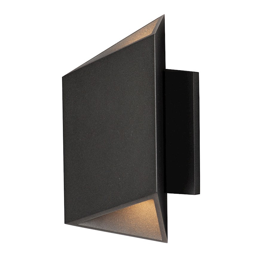 ET2 Lighting Alumilux Facet LED 2 Light Outdoor Wall Sconce, Black - E41373-BK