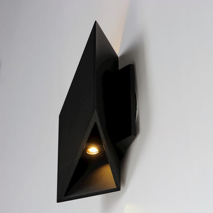 ET2 Lighting Alumilux Facet LED 2 Light Outdoor Wall Sconce, Black