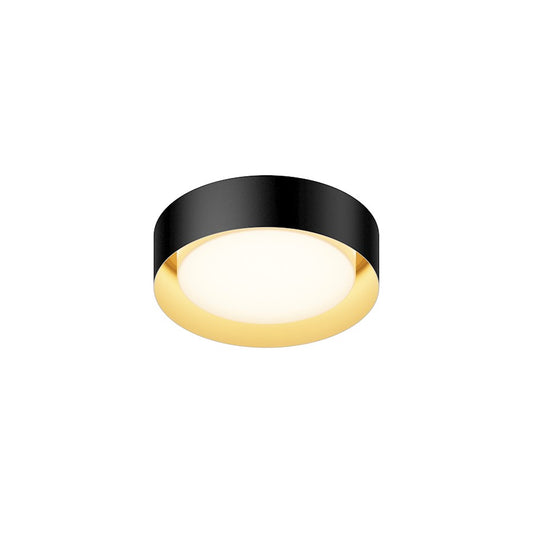 ET2 Lighting Echo 1 Light 13" Flush Mount, Black/Gold - E51010-BKGLD