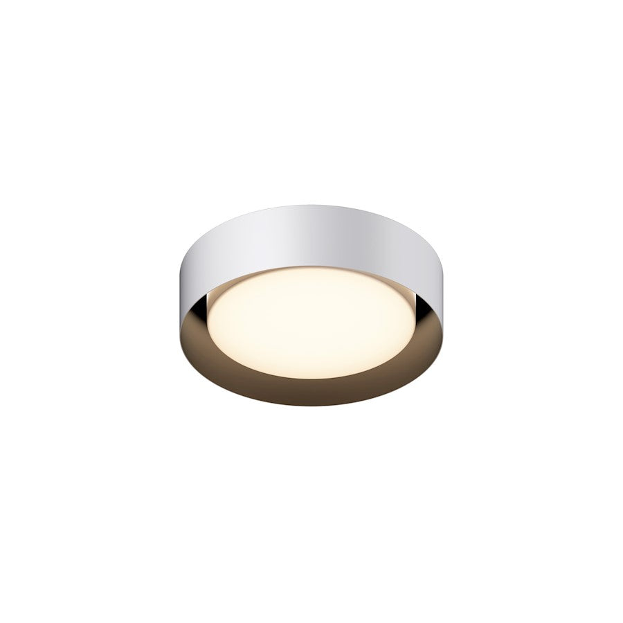 ET2 Lighting Echo 1 Light 13" Flush Mount, White/Black - E51010-WTBK