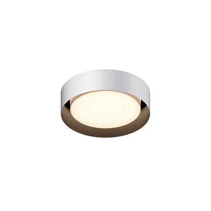 ET2 Lighting Echo 1 Light 13" Flush Mount, White/Black - E51010-WTBK