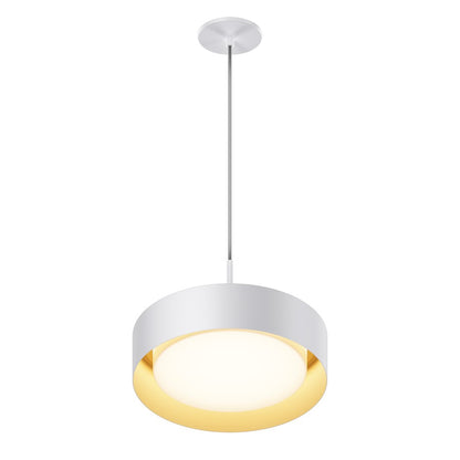 ET2 Lighting Echo 1 Light 12" Pendant, White/Gold - E51011-WTGLD