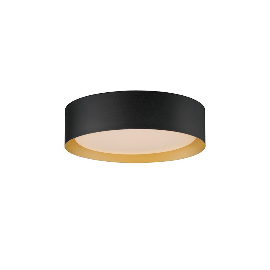 ET2 Lighting Echo 1 Light 16" Flush Mount, Black/Gold - E51012-BKGLD