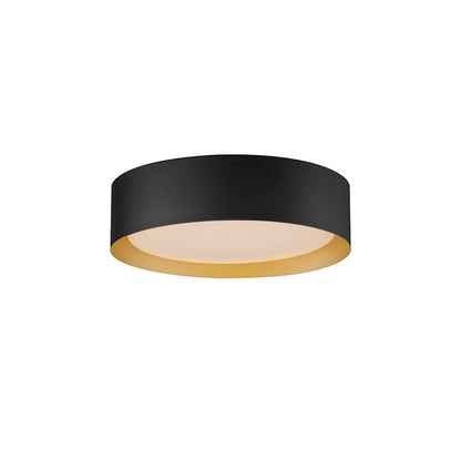 ET2 Lighting Echo 1 Light 16" Flush Mount, Black/Gold - E51012-BKGLD