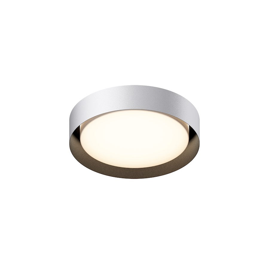 ET2 Lighting Echo 1 Light 16" Flush Mount, White/Black - E51012-WTBK