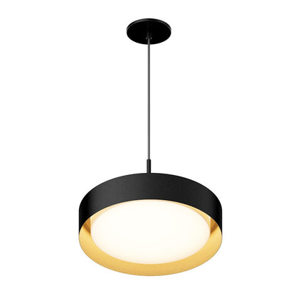 ET2 Lighting Echo 1 Light 16" Pendant, Black/Gold - E51013-BKGLD