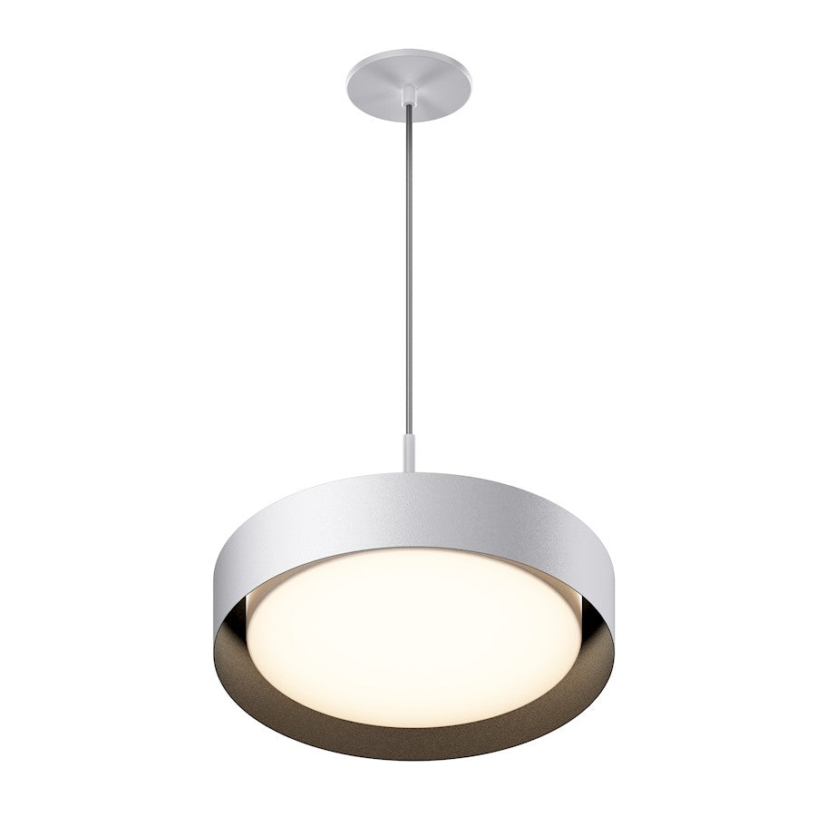 ET2 Lighting Echo 1 Light 16" Pendant, White/Black - E51013-WTBK