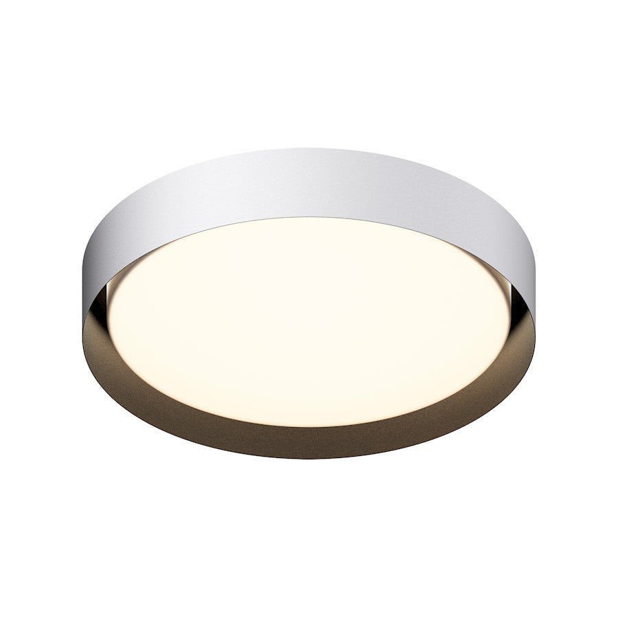 ET2 Lighting Echo 1 Light 24" Flush Mount, White/Black - E51014-WTBK