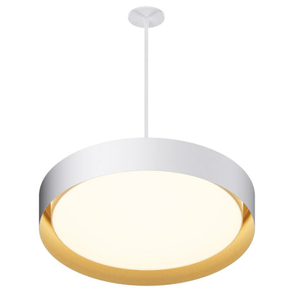 ET2 Lighting Echo 1 Light 24" Pendant, White/Gold - E51015-WTGLD