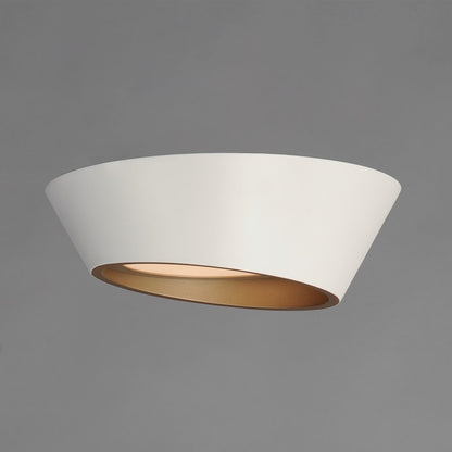 ET2 Lighting Slant 1Lt LED Sconce/Flush, White/Gold