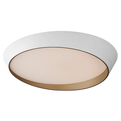 ET2 Lighting Slant 1 Light 31.5" LED Flush Mount, White/Gold - E51034-WTGLD