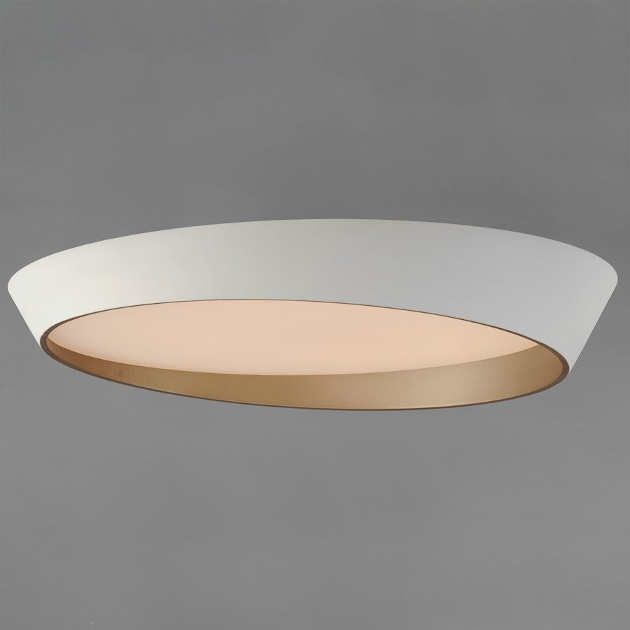 ET2 Lighting Slant 1Lt LED Sconce/Flush, White/Gold