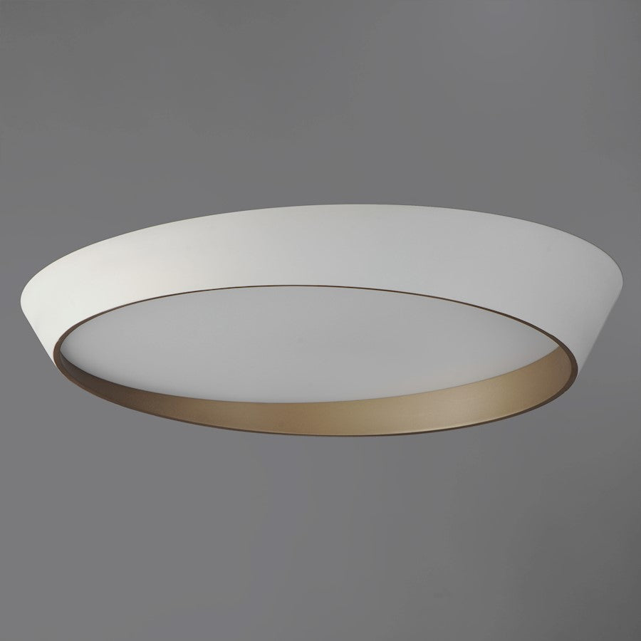 ET2 Lighting Slant 1Lt LED Sconce/Flush, White/Gold