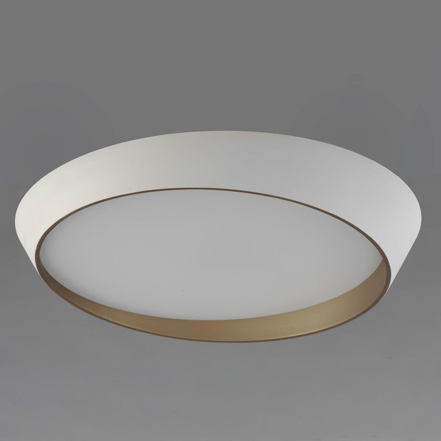 ET2 Lighting Slant 1Lt LED Sconce/Flush, White/Gold