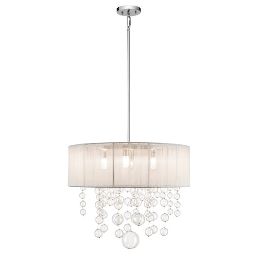 Elan Imbuia 4 Lt Pendant, Chrome/White - 83233