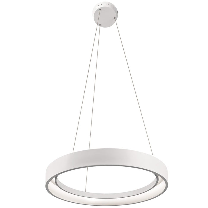 Elan Fornello 1 Light 23" LED Chandelier, Textured White/White Acrylic - 83454