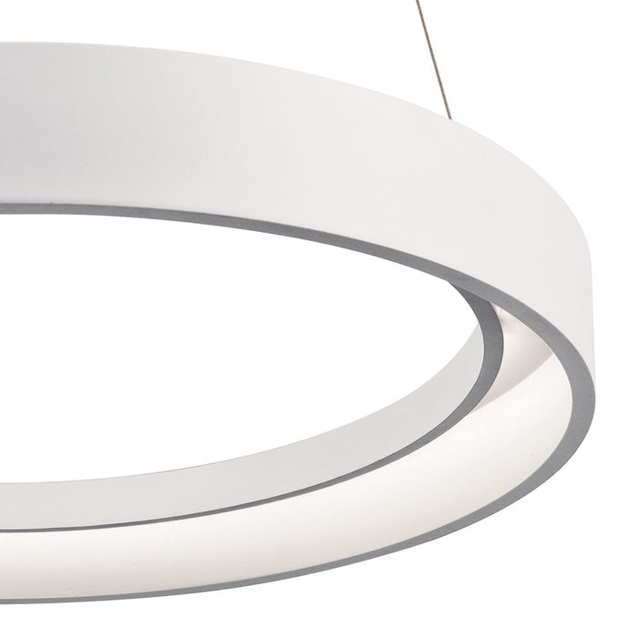 Elan Fornello 1 Light LED Chandelier, Textured White/White Acrylic
