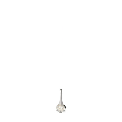 Elan Rockne 1 Light LED Mini Pendant, Chrome/Clear Optical Crystal - 83491