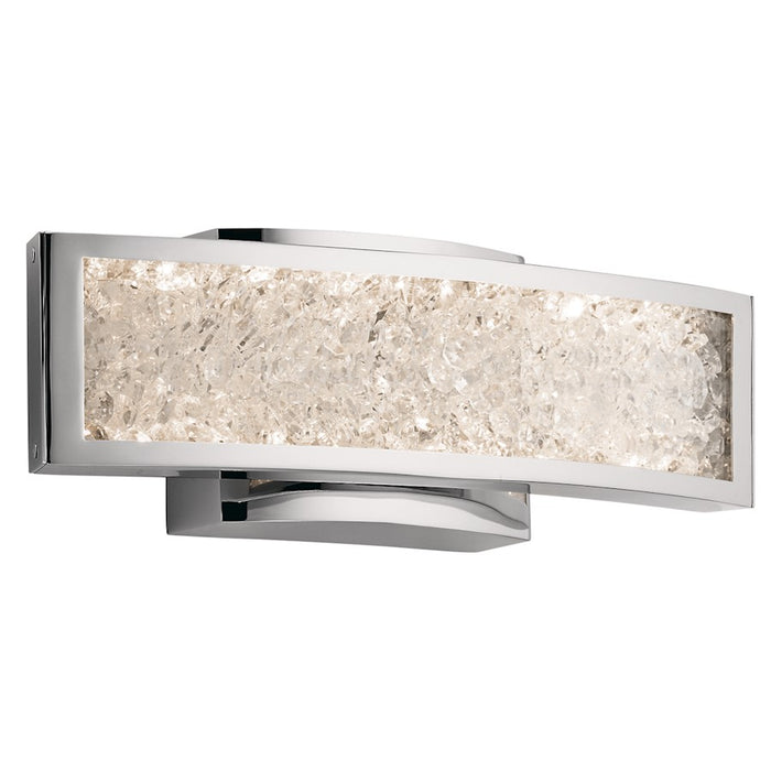 Elan Crushed Ice 1 Lt LED Sconce, Chrome/Clear Outer/Interior Crystals - 83506