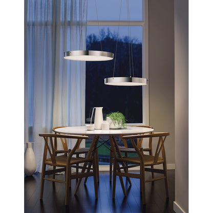 1 Light LED Pendant, Chrome