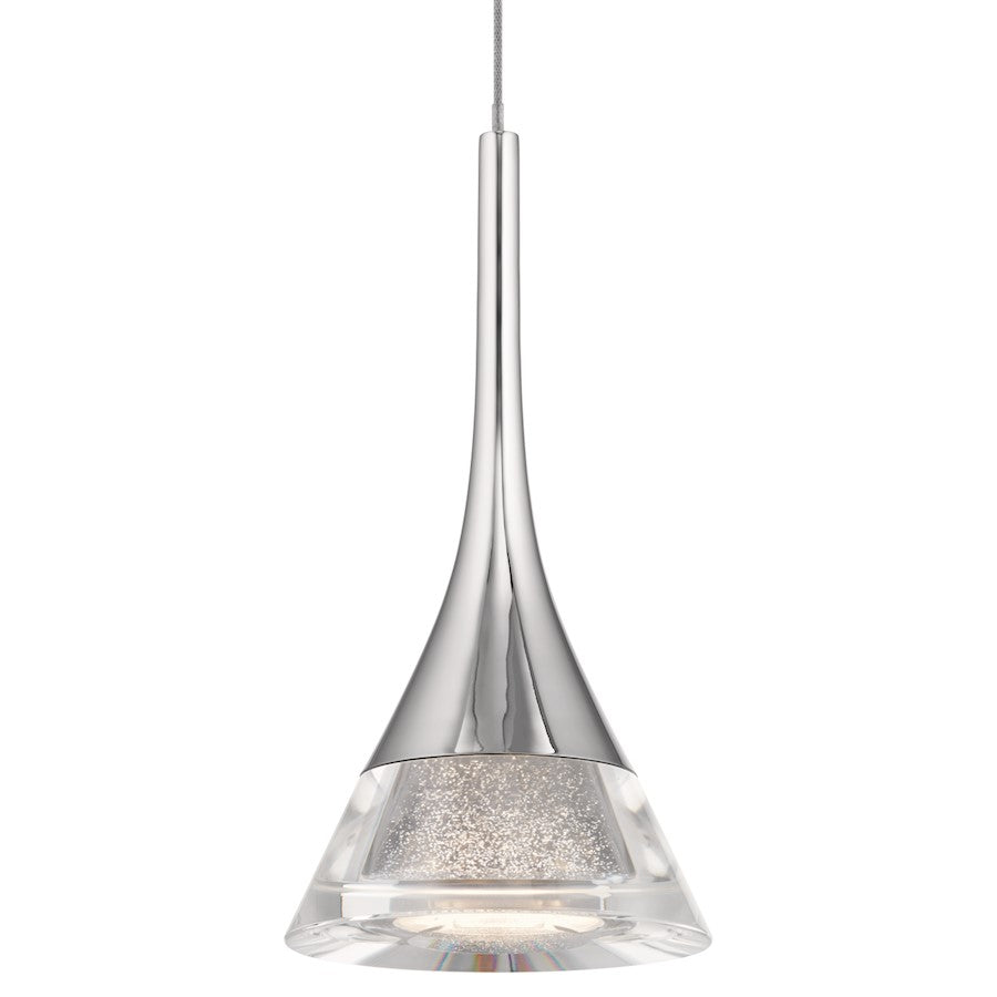 1 Light LED Mini Pendant, Clear