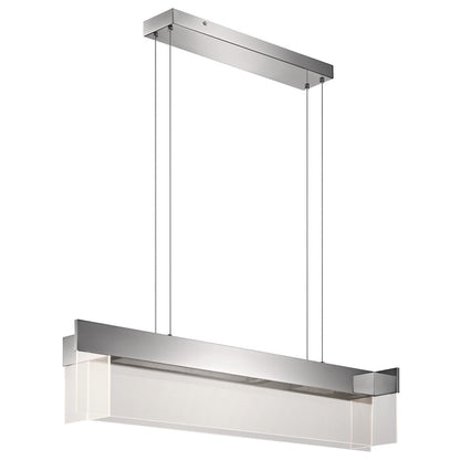 Elan Geo 4 Light LED Linear Chandelier, Chrome/Acrylic - 83733